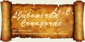 LJubomirka Crnogorac vizit kartica